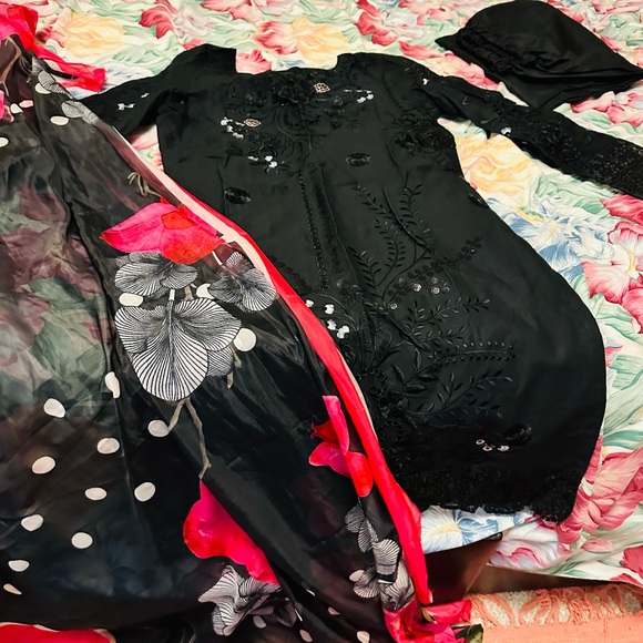 Eid outfit Pakistani salwar suit 3 PCs salwar suit dress small size Néw - Picture 2 of 9